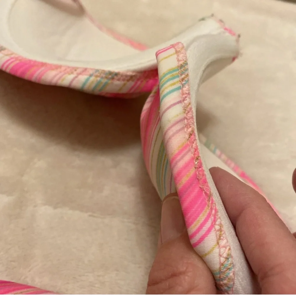 Victoria's Secret Pink and Green Chevron Bikini